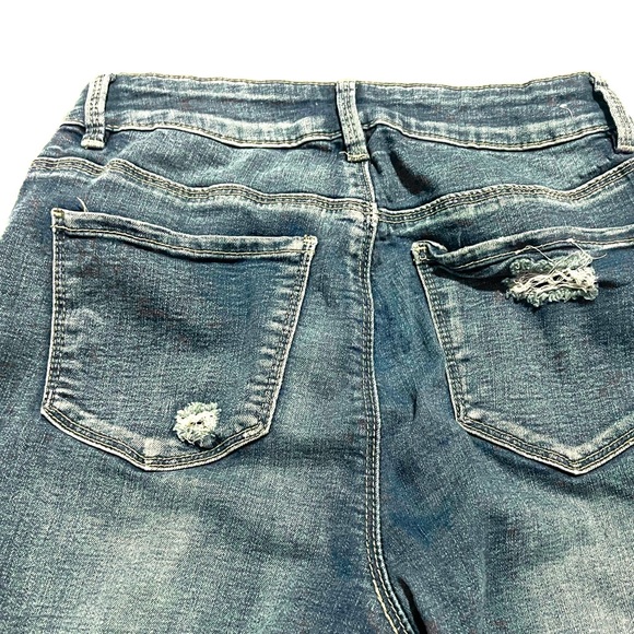 🟪 Urban Planet size 3 medium wash Miami ripped skinny jeans - Picture 3 of 5